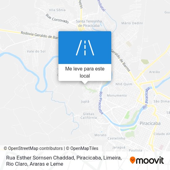Rua Esther Sornsen Chaddad mapa