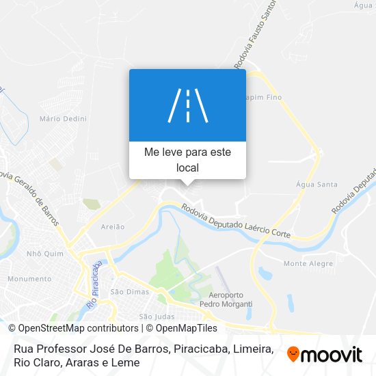 Rua Professor José De Barros mapa