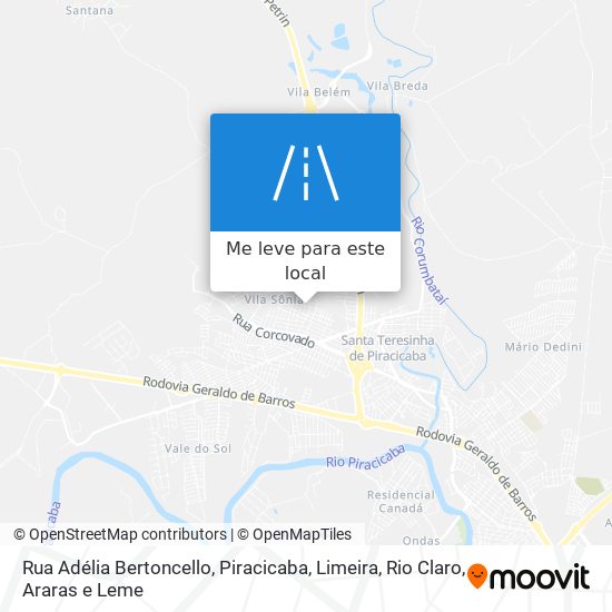 Rua Adélia Bertoncello mapa
