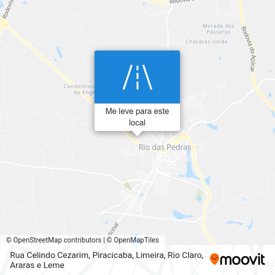 Rua Celindo Cezarim mapa