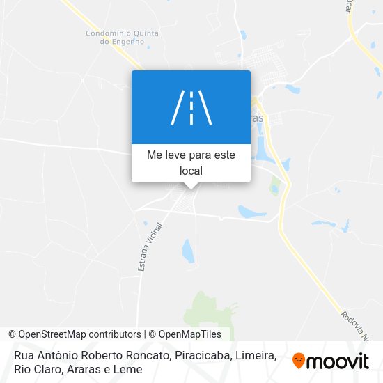 Rua Antônio Roberto Roncato mapa