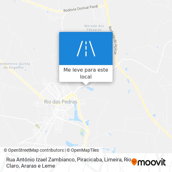 Rua Antônio Izael Zambianco mapa