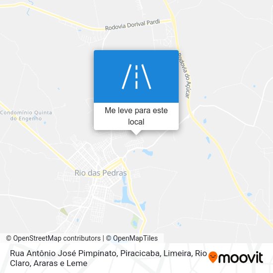 Rua Antônio José Pimpinato mapa