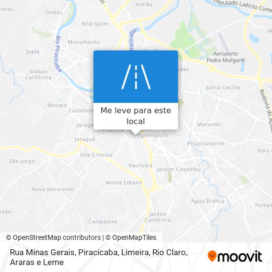 Rua Minas Gerais mapa