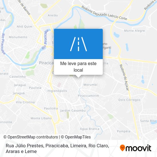 Rua Júlio Prestes mapa