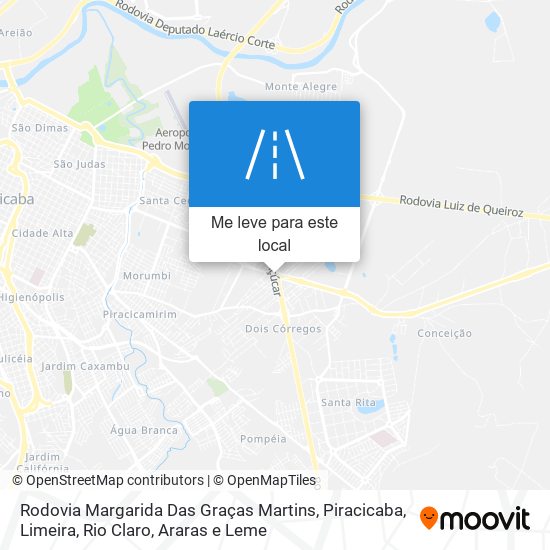 Rodovia Margarida Das Graças Martins mapa