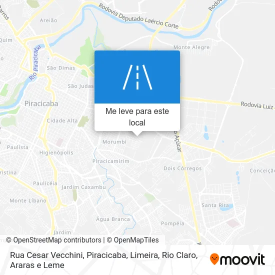 Rua Cesar Vecchini mapa