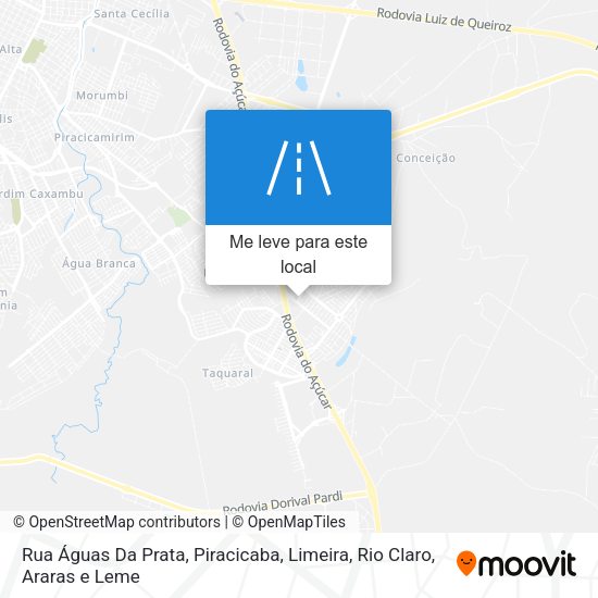 Rua Águas Da Prata mapa
