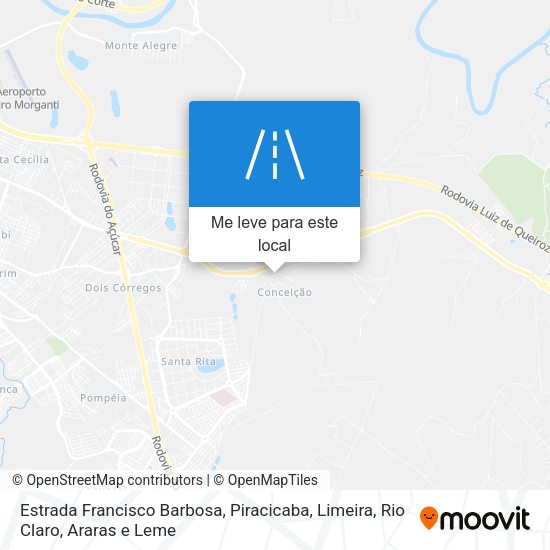 Estrada Francisco Barbosa mapa