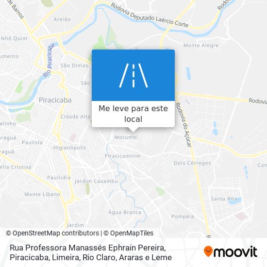 Rua Professora Manassés Ephrain Pereira mapa