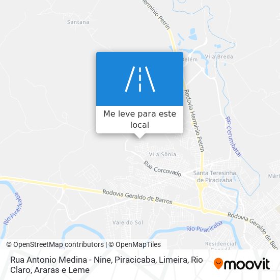 Rua Antonio Medina - Nine mapa
