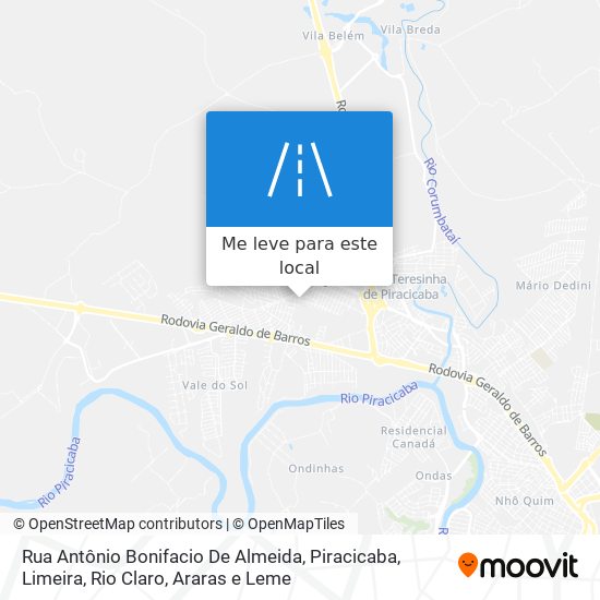 Rua Antônio Bonifacio De Almeida mapa