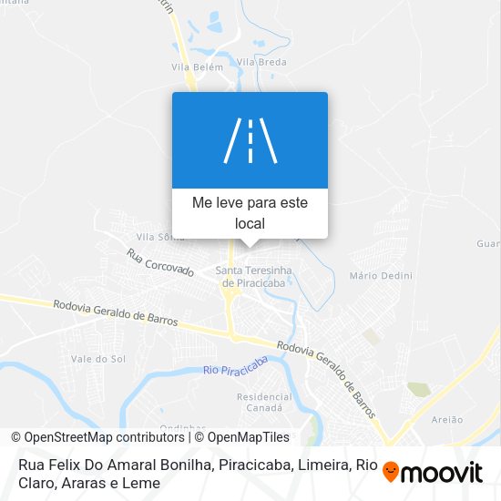 Rua Felix Do Amaral Bonilha mapa