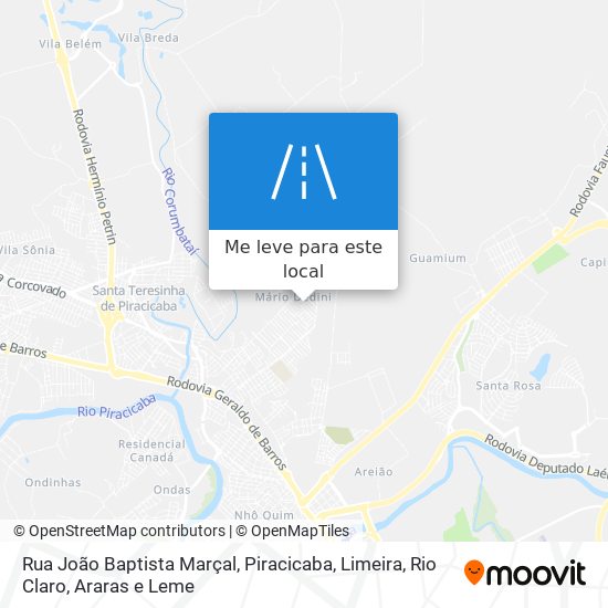 Rua João Baptista Marçal mapa