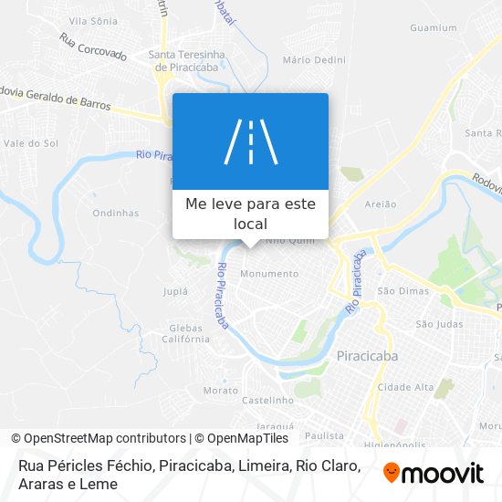 Rua Péricles Féchio mapa