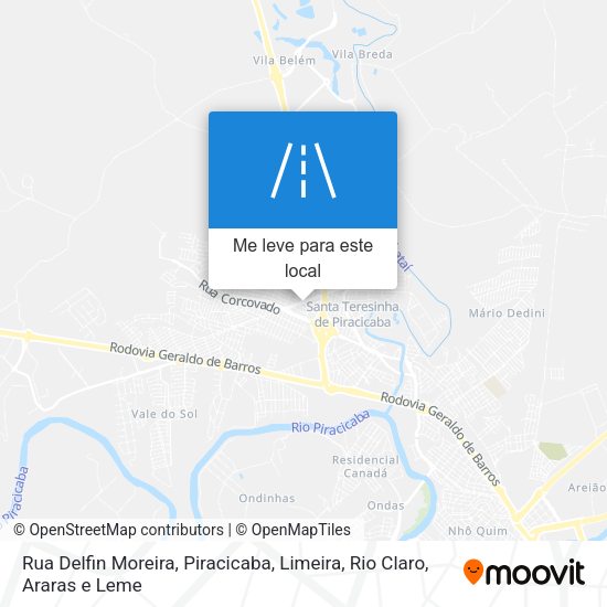 Rua Delfin Moreira mapa