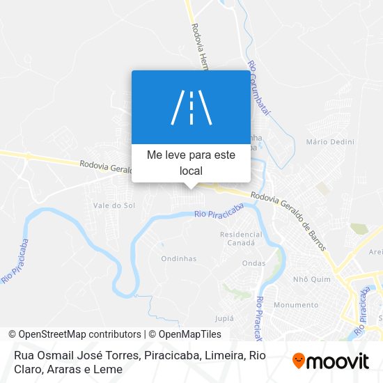 Rua Osmail José Torres mapa