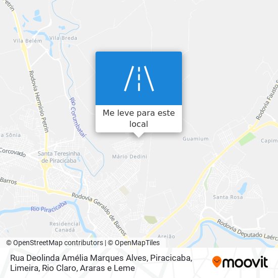 Rua Deolinda Amélia Marques Alves mapa