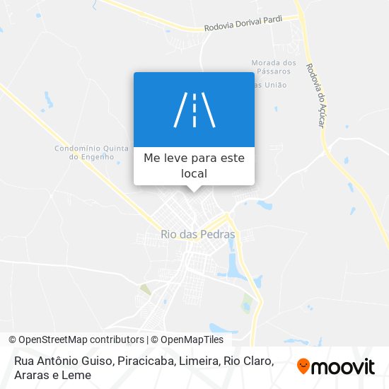 Rua Antônio Guiso mapa