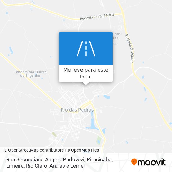 Rua Secundiano Ângelo Padovezi mapa