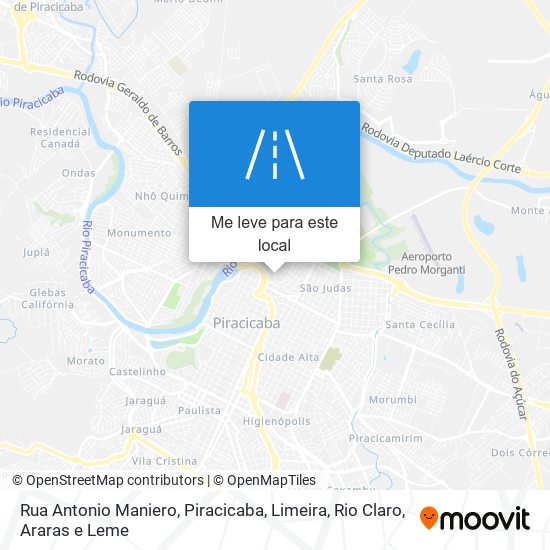 Rua Antonio Maniero mapa