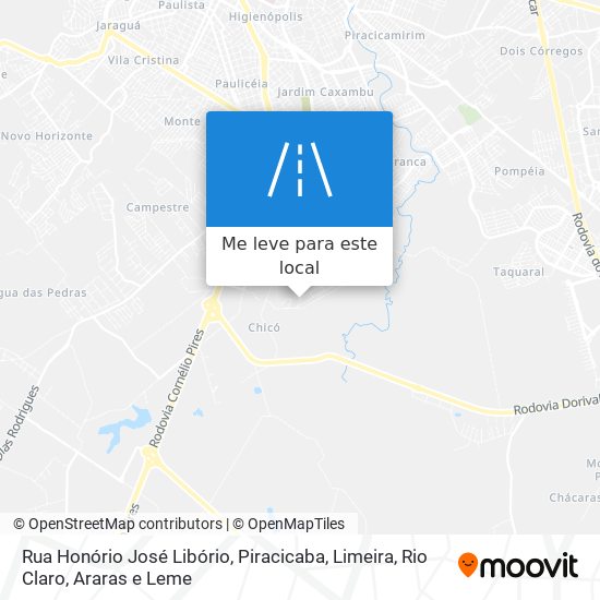 Rua Honório José Libório mapa