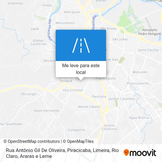 Rua Antônio Gil De Oliveira mapa