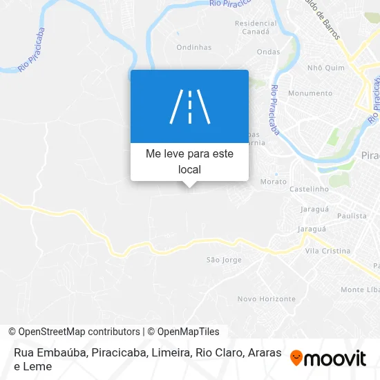Rua Embaúba mapa