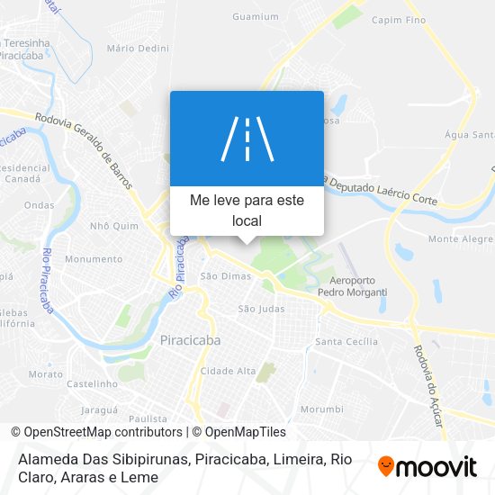 Alameda Das Sibipirunas mapa