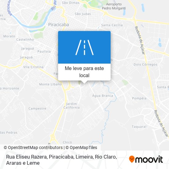 Rua Eliseu Razera mapa