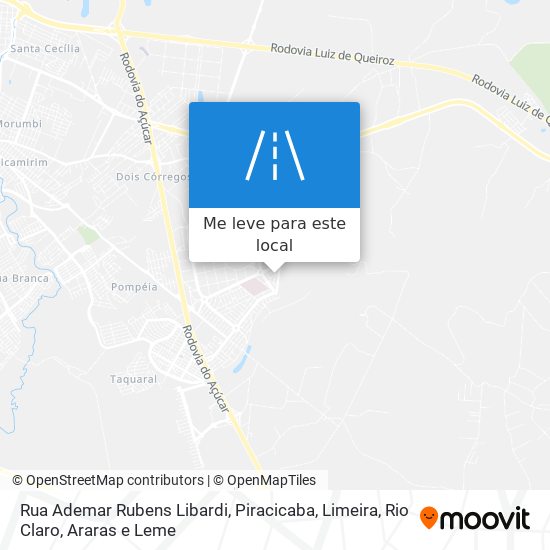 Rua Ademar Rubens Libardi mapa