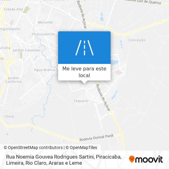 Rua Noemia Gouvea Rodrigues Sartini mapa