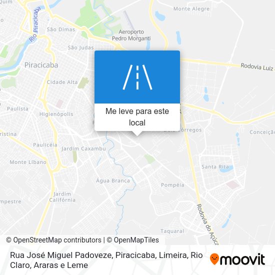 Rua José Miguel Padoveze mapa