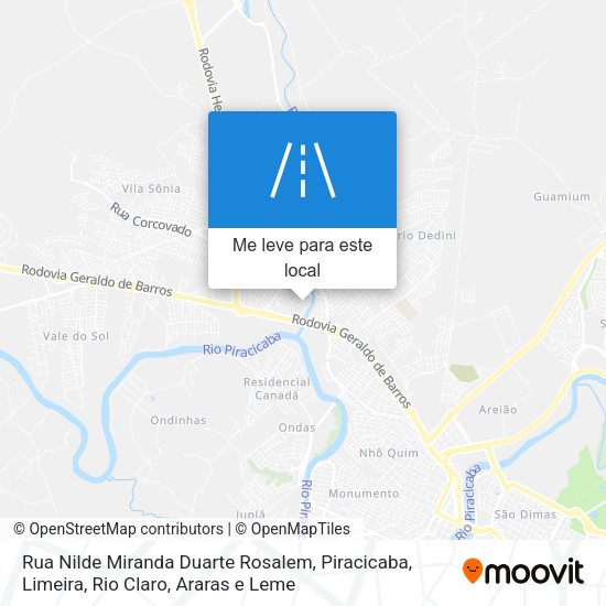 Rua Nilde Miranda Duarte Rosalem mapa