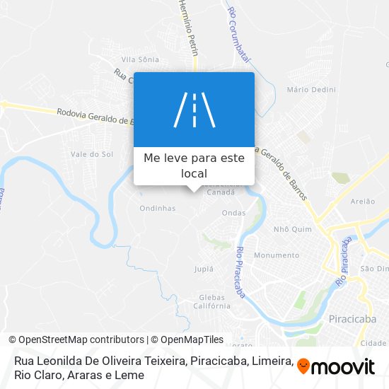 Rua Leonilda De Oliveira Teixeira mapa