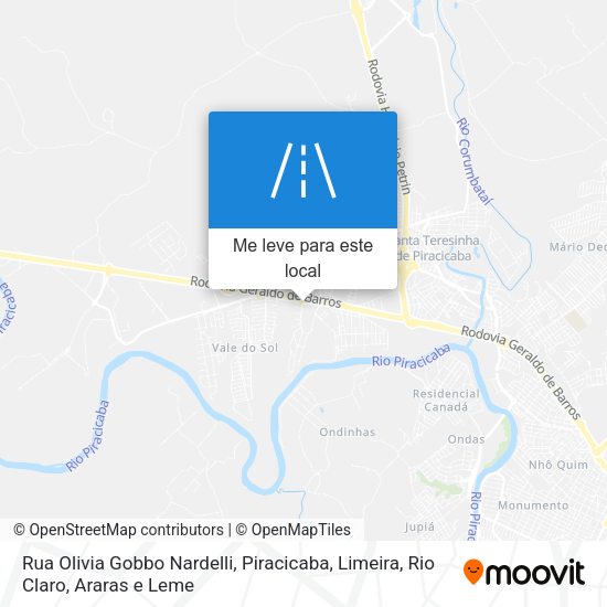 Rua Olivia Gobbo Nardelli mapa