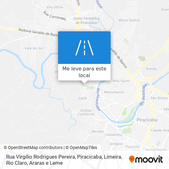 Rua Virgílio Rodrigues Pereira mapa