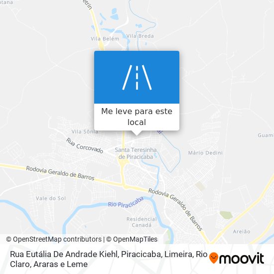 Rua Eutália De Andrade Kiehl mapa