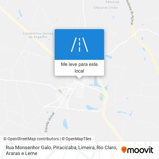 Rua Monsenhor Galo mapa
