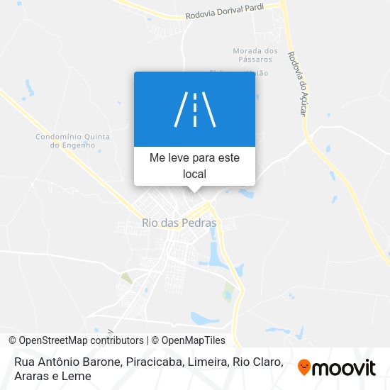 Rua Antônio Barone mapa