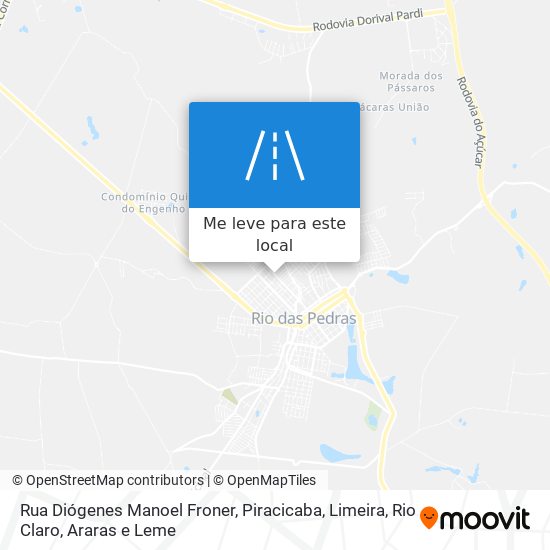 Rua Diógenes Manoel Froner mapa