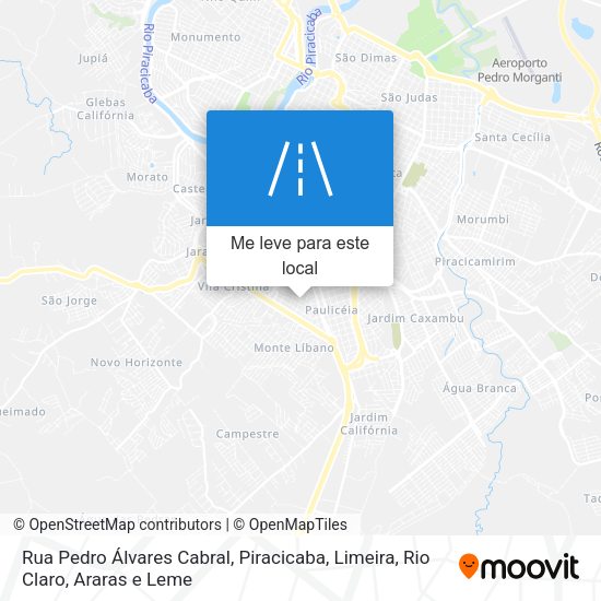 Rua Pedro Álvares Cabral mapa