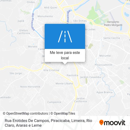 Rua Erotides De Campos mapa