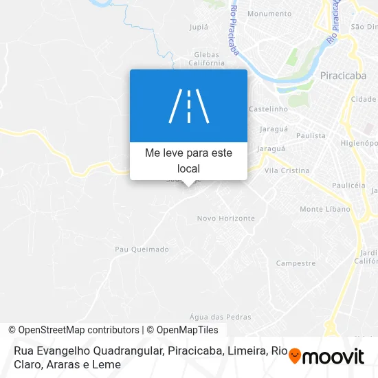 Rua Evangelho Quadrangular mapa