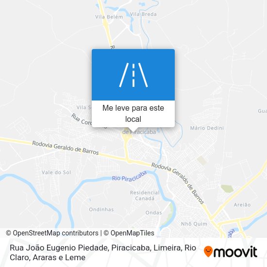 Rua João Eugenio Piedade mapa