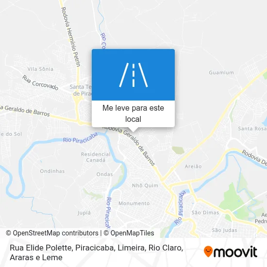 Rua Elide Polette mapa