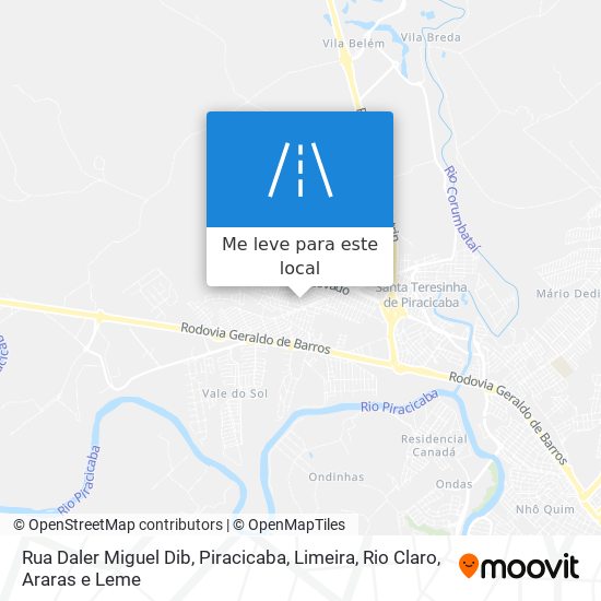 Rua Daler Miguel Dib mapa