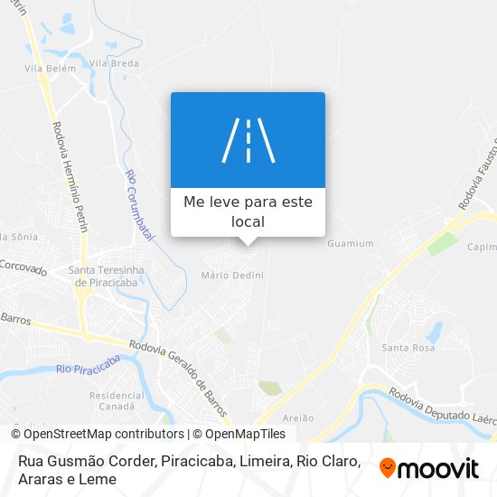 Rua Gusmão Corder mapa
