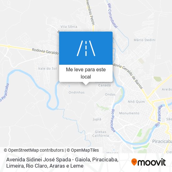 Avenida Sidinei José Spada - Gaiola mapa