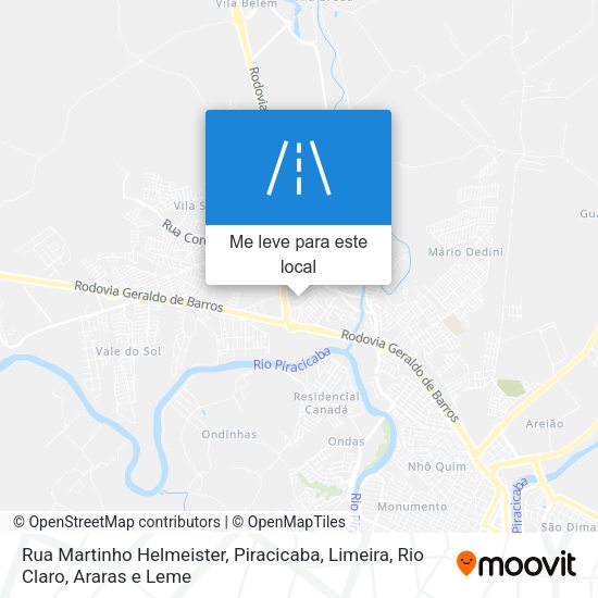 Rua Martinho Helmeister mapa